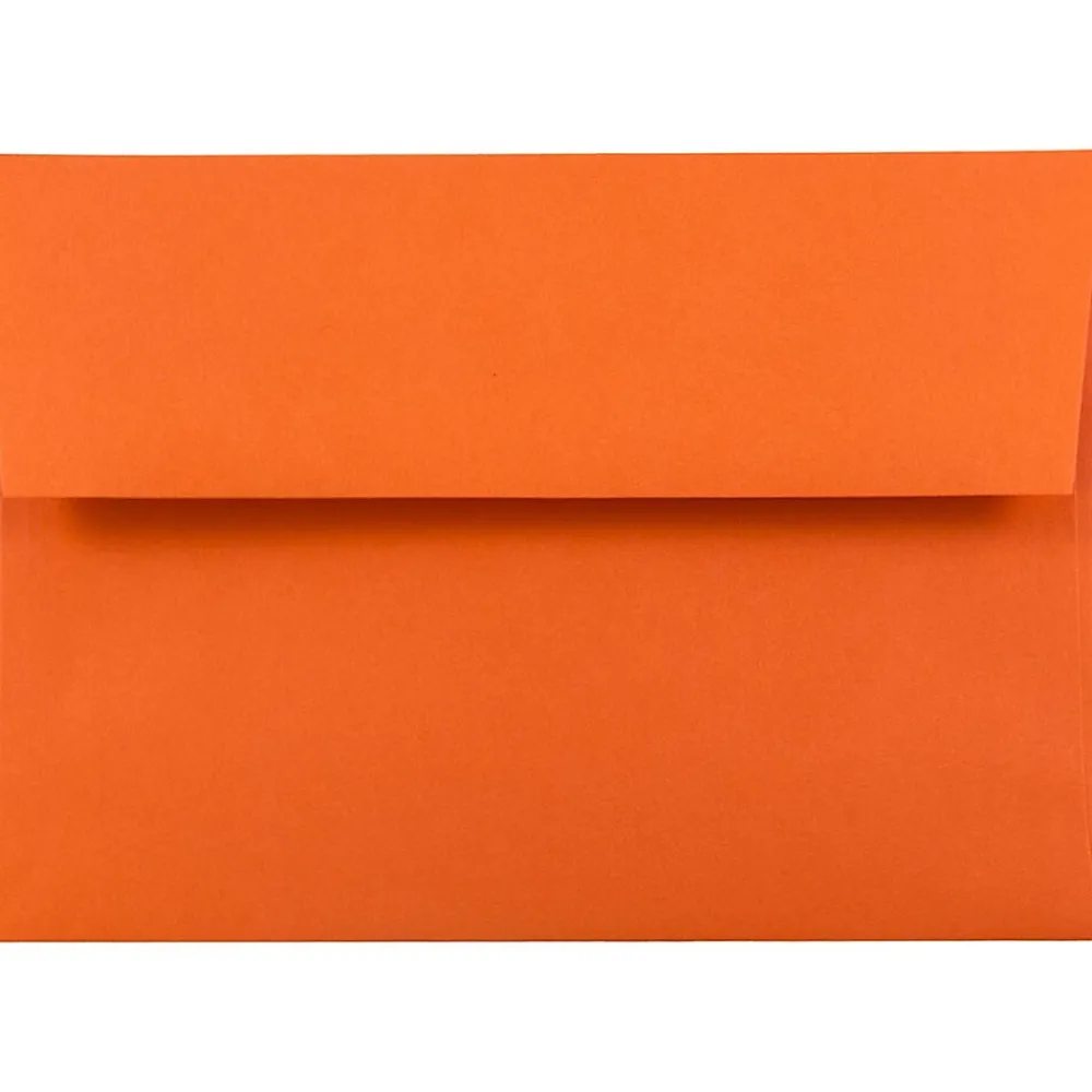 Hot JAM Paper A6 Colored Invitation Envelopes, 4.75 x 6.5, Orange Recycled, 25/Pack (15905)