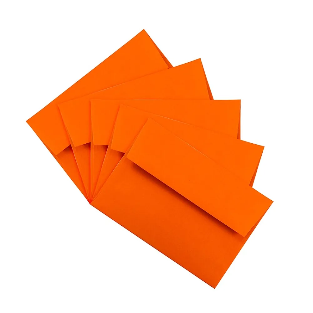 Hot JAM Paper A6 Colored Invitation Envelopes, 4.75 x 6.5, Orange Recycled, 25/Pack (15905)