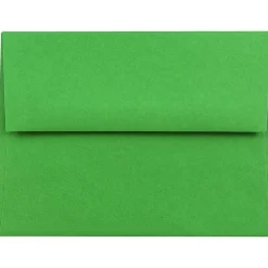 Clearance JAM Paper A2 Colored Invitation Envelopes, 4.375 x 5.75, Green Recycled, 25/Pack (15843)