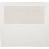 New JAM Paper A9 Foil Lined Invitation Envelopes, 5.75 x 8.75, White with Ivory Foil, 50/Pack (532412546I)