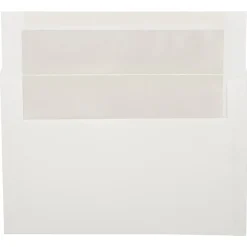 New JAM Paper A9 Foil Lined Invitation Envelopes, 5.75 x 8.75, White with Ivory Foil, 50/Pack (532412546I)