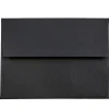 JAM Paper A2 Invitation Envelopes, 4.375 x 5.75, Black Linen, 50/Pack (64345I)