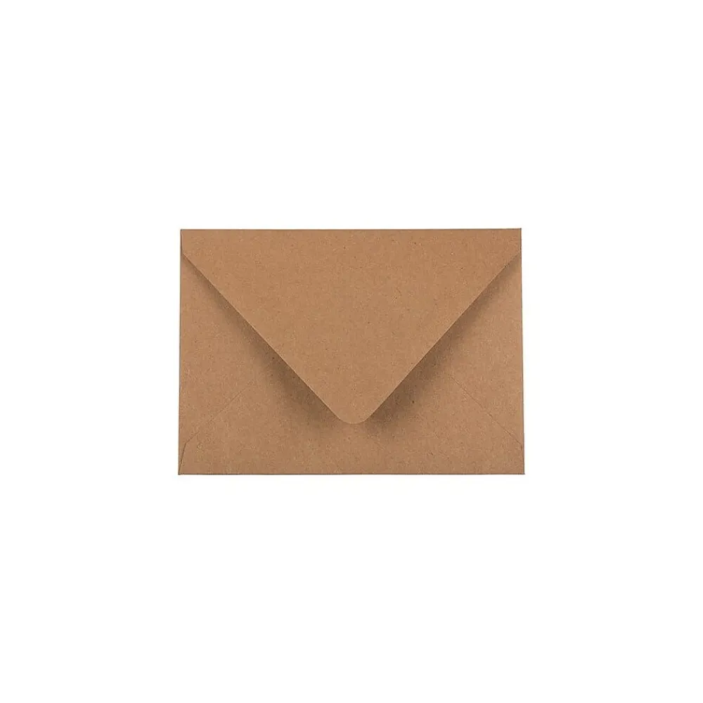 Hot JAM Paper A6 Invitation Envelope, 4 7/5" x 6 1/2", Brown Kraft Recycled, 100/Pack (63134660D)
