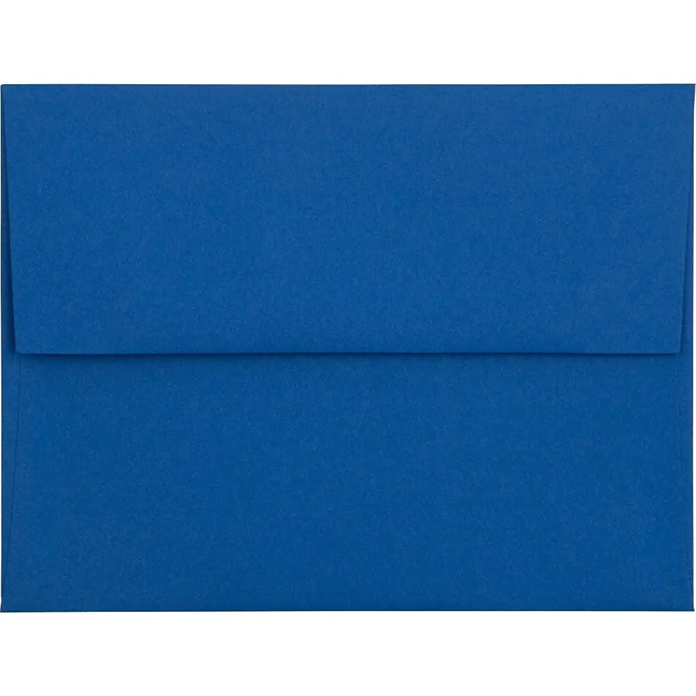 Online JAM Paper A2 Invitation Envelope 4 3/8" x 5 3/4", Presidential Blue, 25/Pack (563913396)