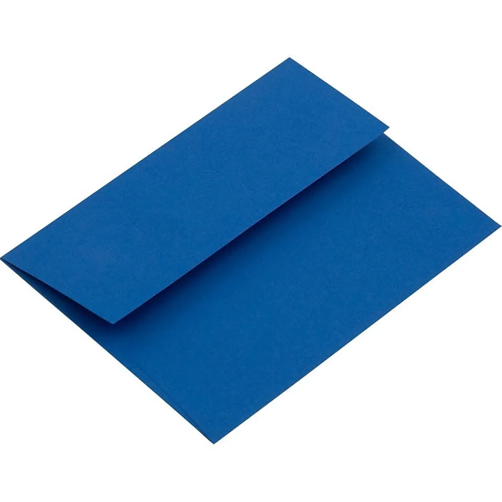 Online JAM Paper A2 Invitation Envelope 4 3/8" x 5 3/4", Presidential Blue, 25/Pack (563913396)