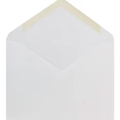 Best JAM Paper A6 Invitation Envelopes with V-Flap, 4.75 x 6.5, White, 25/Pack (J0567)