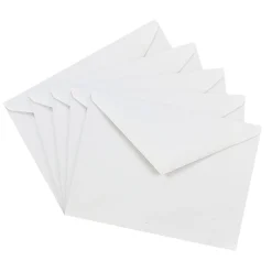 Best JAM Paper A6 Invitation Envelopes with V-Flap, 4.75 x 6.5, White, 25/Pack (J0567)