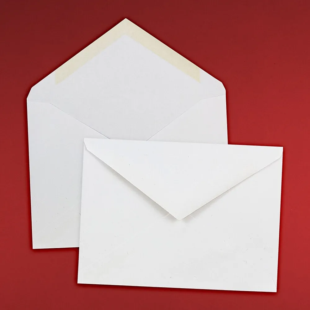 Best JAM Paper A6 Invitation Envelopes with V-Flap, 4.75 x 6.5, White, 25/Pack (J0567)