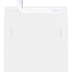Clearance JAM Paper A7 Self Seal Invitation Envelopes, 5 1/4" x 7 1/4", Bright White, 25/Pack (FE4580-05-25)