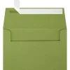 Hot JAM Paper A4 Self Seal Invitation Envelopes, 4 1/4" x 6 1/4", Avocado Green, 250/Pack (4872-27-250)