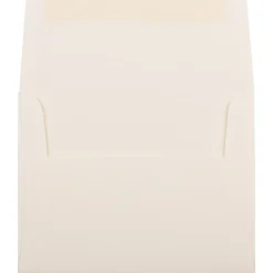 Hot JAM Paper A2 Strathmore Invitation Envelopes, 4.375 x 5.75, Natural White Linen, 50/Pack (99761I)