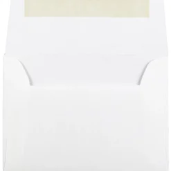 Discount JAM Paper A2 Strathmore Invitation Envelopes, 4.375 x 5.75, Bright White Wove, 50/Pack (191151I)