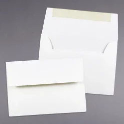 Discount JAM Paper A2 Strathmore Invitation Envelopes, 4.375 x 5.75, Bright White Wove, 50/Pack (191151I)