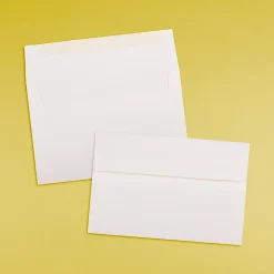 New JAM Paper A9 Strathmore Invitation Envelopes, 5.75 x 8.75, Bright White Wove, 25/Pack (31911140)