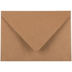 Best JAM Paper ® A6 V-Flap Invitation Envelopes, 4.75 x 6.5, Brown Kraft Paper Bag, 25/Pack (63134660)