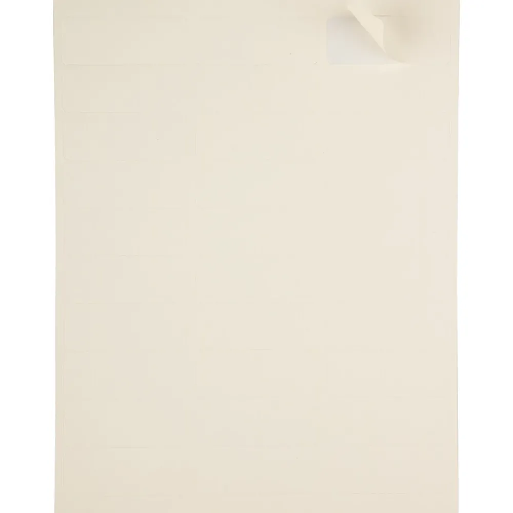 Clearance JAM Paper Address Labels, 1 x 2 5/8, , 30 Labels/Sheet, 4 Sheets/Pack (17966071) Ivory
