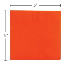 JAM Paper Beverage Napkin, 2-ply, Orange, 40 Napkins/Pack (5255620725)
