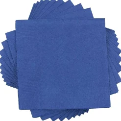 JAM Paper Beverage Napkin, 2-ply, Blue, 50 Napkins/Pack (5255620717)