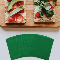 JAM Paper Beverage Napkin, 2-ply, Green, 50 Napkins/Pack (255628199)