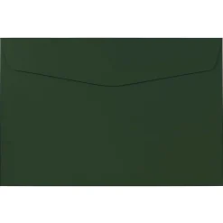 JAM Paper Booklet Envelope, 6" x 9", Dark Green, 50/Pack (263917092I)