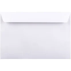 Hot JAM Paper Booklet Envelope, 6" x 9", White, 25/Pack (4238)