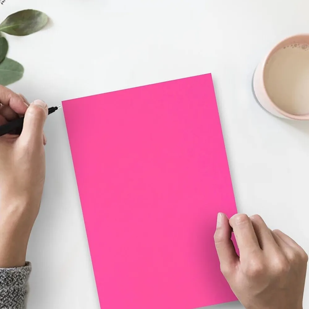 Card Stock*JAM Paper Bright Hue 65 lb. Cardstock Paper, 8.5" x 11", Ultra Fuchsia, 50 Sheets/Pack (184851)
