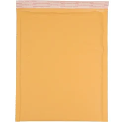 Clearance JAM Paper Bubble Lite Padded Mailers, Size 7, 14 1/4 x 18 1/2- Brown Kraft, 100/Pack (GCST657H)