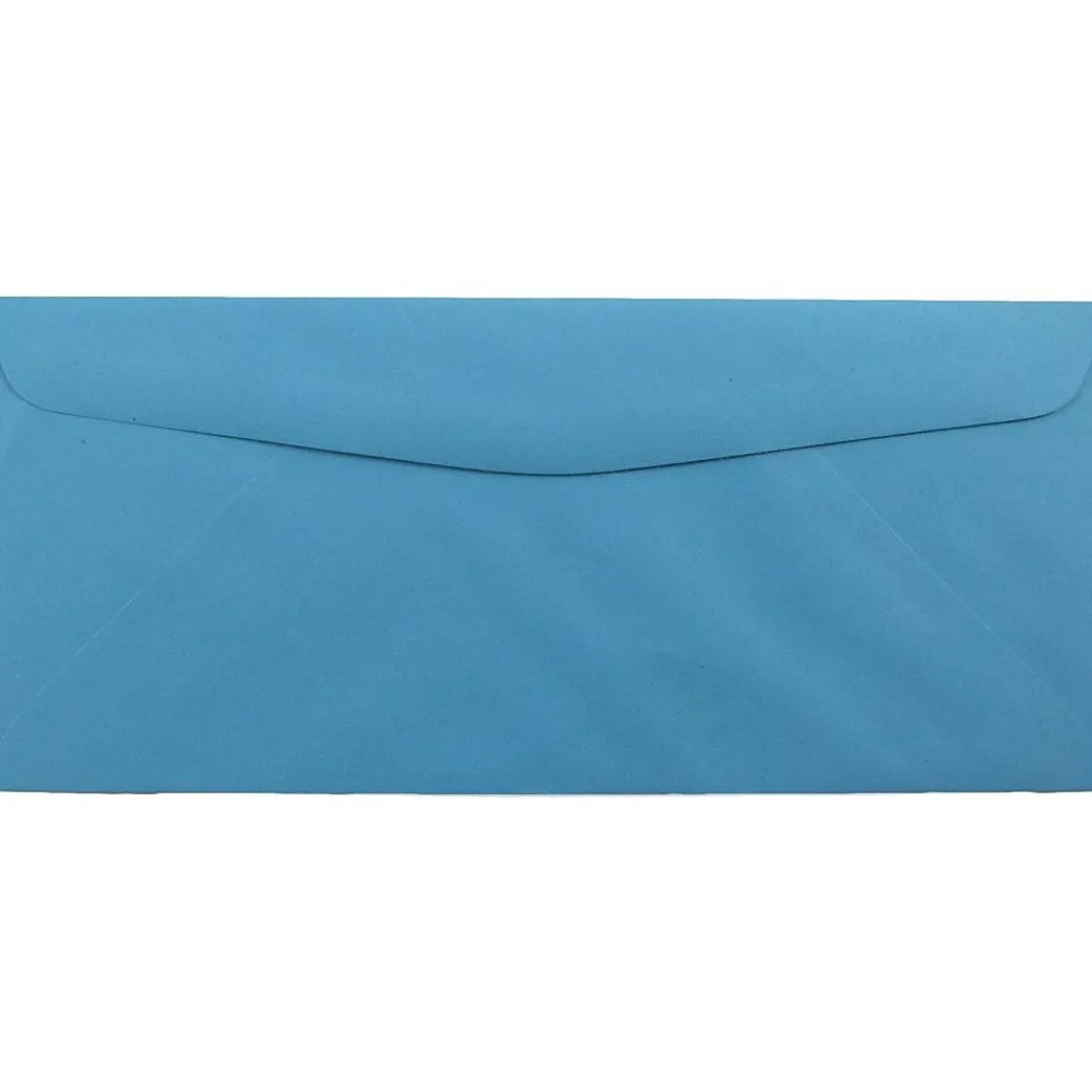 New JAM Paper Clasp #10 Window Envelope, 4 1/8" x 9 1/2", Blue, 500/Pack (5156476H)