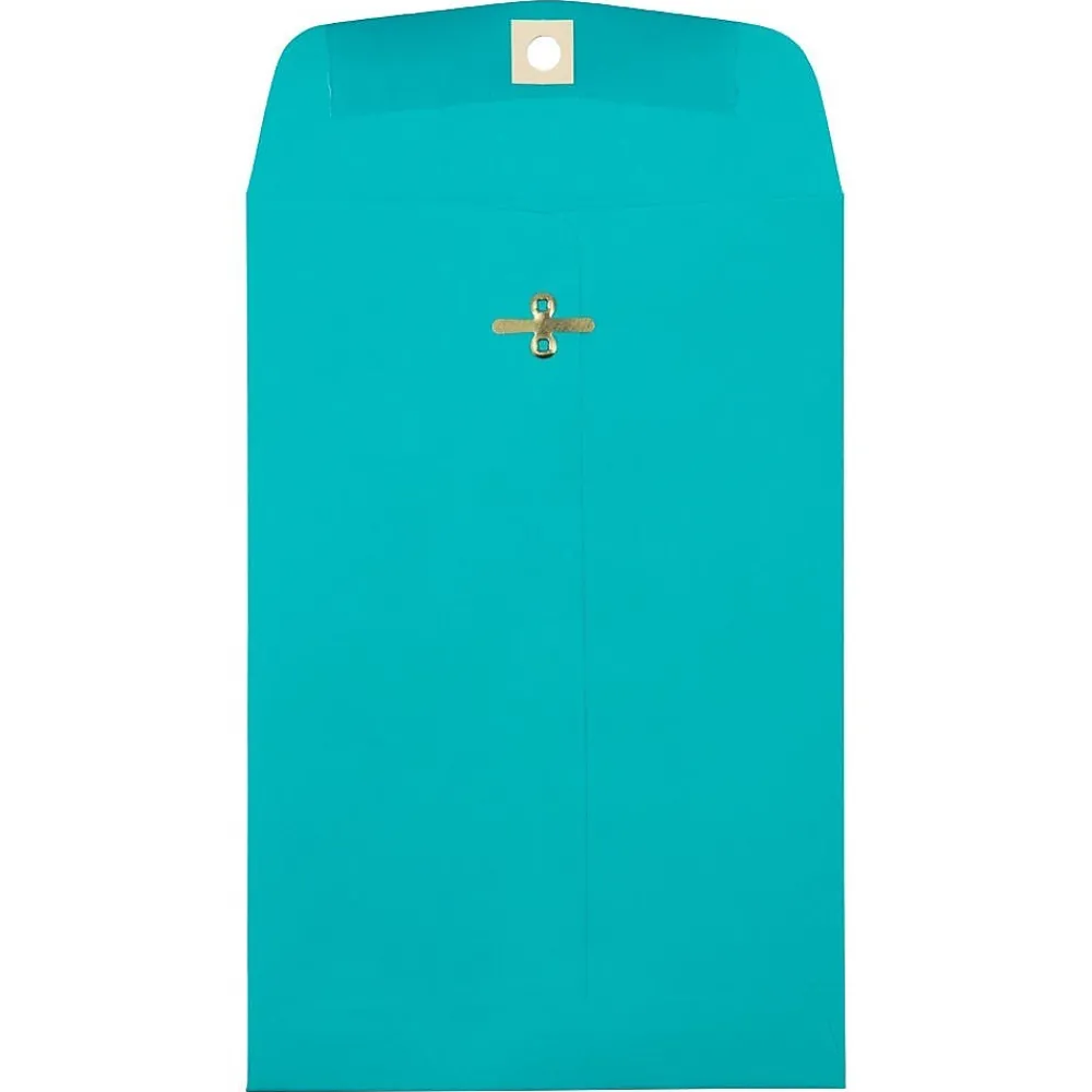 New JAM Paper Clasp Catalog Envelope 6" x 9", Sea Blue, 25/Pack (900807461F)