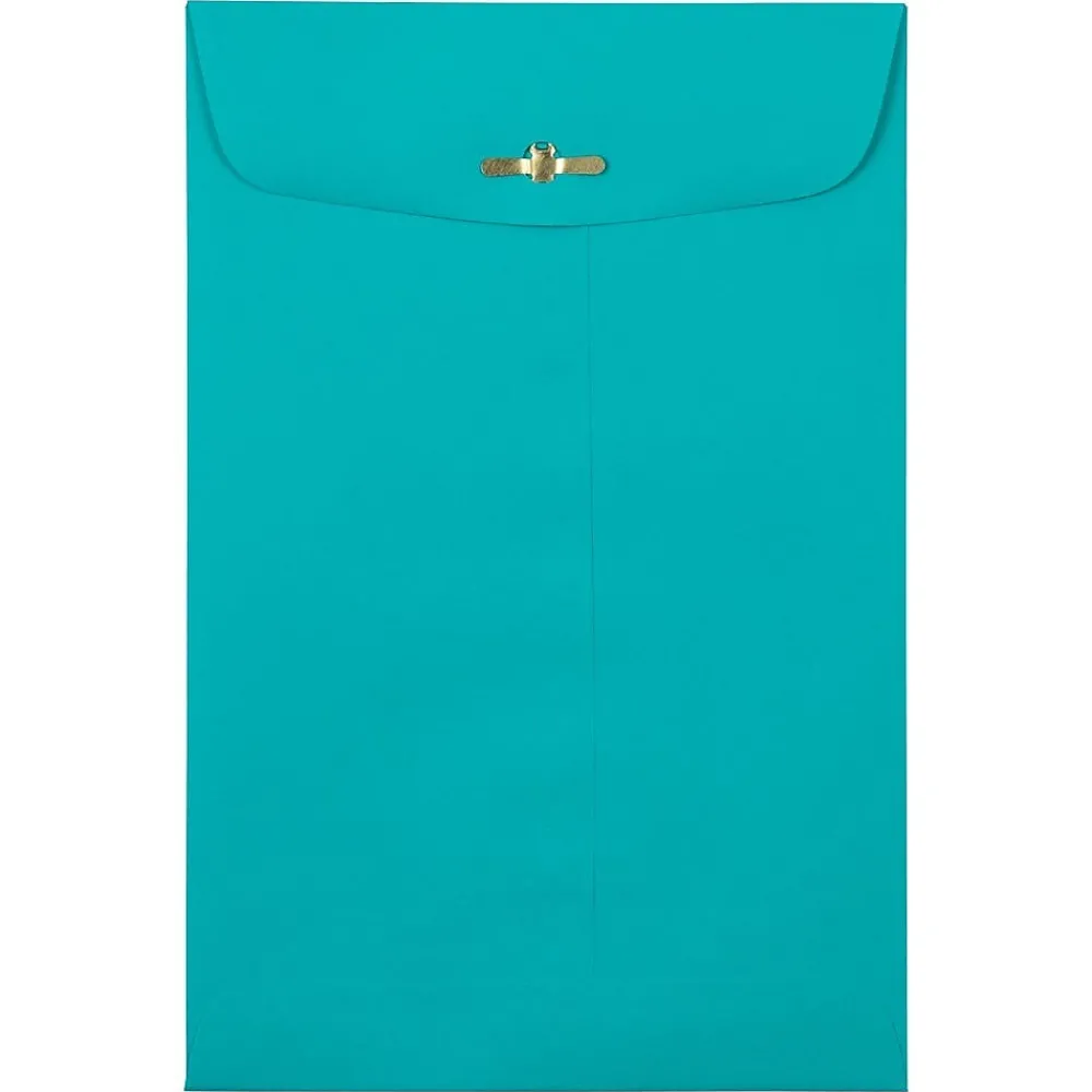 New JAM Paper Clasp Catalog Envelope 6" x 9", Sea Blue, 25/Pack (900807461F)
