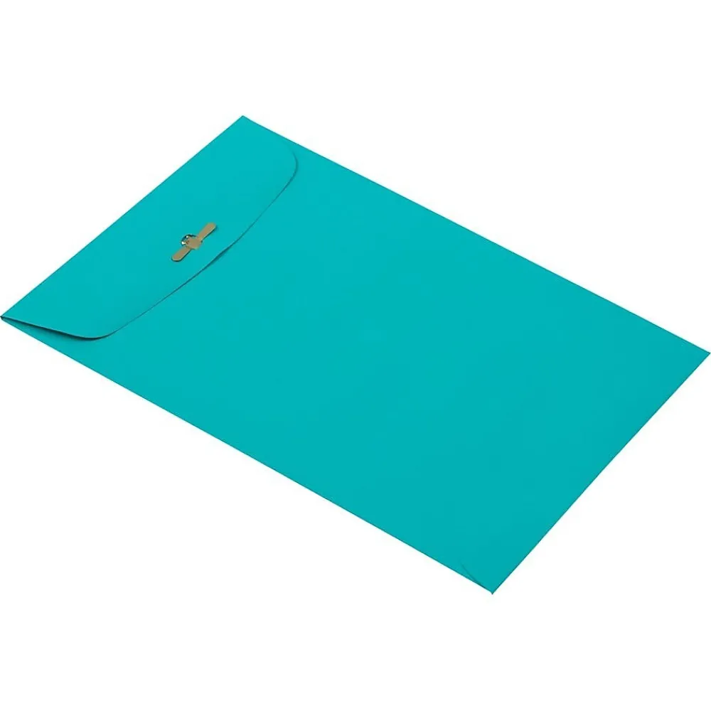 New JAM Paper Clasp Catalog Envelope 6" x 9", Sea Blue, 25/Pack (900807461F)