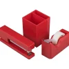 Staplers|JAM Paper Desk Supplies Kit, Red, 3/Pack (337841RE)