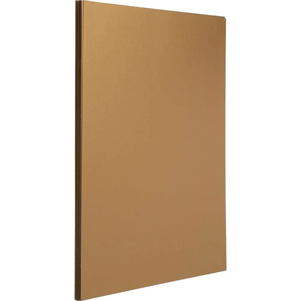 Multipurpose Paper*JAM Paper Foil 2-Sided 8.5" x 11" Color Multipurpose Paper, 24 lbs. Gold, 50 Sheets/Ream (1683736)
