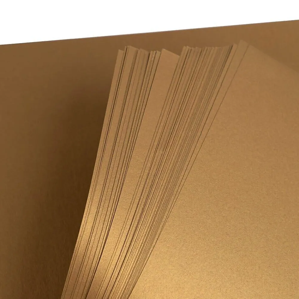 Multipurpose Paper*JAM Paper Foil 2-Sided 8.5" x 11" Color Multipurpose Paper, 24 lbs. Gold, 50 Sheets/Ream (1683736)
