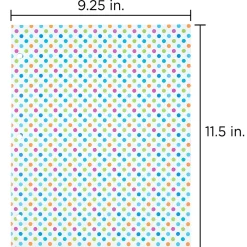 Pocket Folders|JAM Paper Glossy 3-Hole Punched 2-Pocket Folders, Multicolored, Assorted Polka Dot, 6/Pack (31237926)