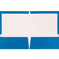 Pocket Folders|JAM Paper Glossy 2-Pocket Portfolio Folder, , 6/Pack (385Gbua) Blue