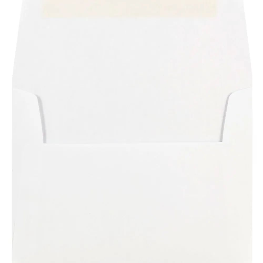 Sale JAM Paper Gummed A7 Invitation Envelopes, 7 1/4" x 5 1/4", Regular White, 100/Pack (73767C)