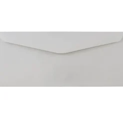 Clearance JAM Paper Gummed Window #10 Business Envelopes, 4 1/8" x 9 1/2", Smooth White, 500/Box (1633173C)