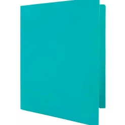 Pocket Folders|JAM Paper Heavy Duty 2-Pocket Folder, Teal Blue, 6/Pack (383hted)