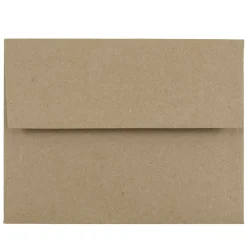 JAM Paper Kraft A2 Invitation Envelopes, 4.375 x 5.75, Brown Kraft Paper Bag, 25/Pack (LEKR600)