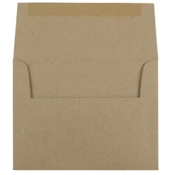 JAM Paper Kraft A2 Invitation Envelopes, 4.375 x 5.75, Brown Kraft Paper Bag, 25/Pack (LEKR600)