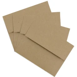 JAM Paper Kraft A2 Invitation Envelopes, 4.375 x 5.75, Brown Kraft Paper Bag, 25/Pack (LEKR600)