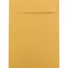 Hot JAM Paper Kraft Gummed Catalog Envelope, 5 1/2" x 7 1/2", Brown Kraft, 100/Pack (4101C)