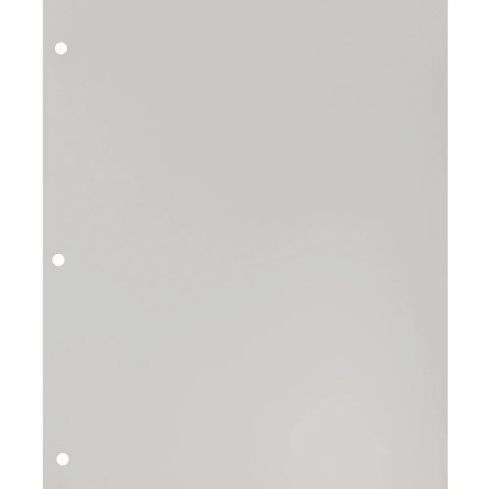 Pocket Folders|JAM Paper Laminated Glossy 3 Hole Punch Two-Pocket Folders, Silver, 50/Box (385GHPSIC)