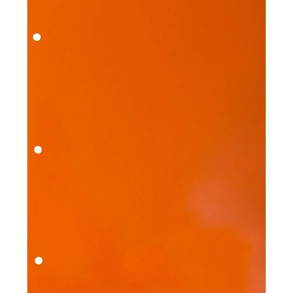 Pocket Folders|JAM Paper Laminated Glossy 3 Hole Punch Two-Pocket Folders, , 100/Box (385GHPORB) Orange