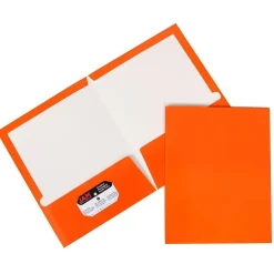 Pocket Folders|JAM Paper Laminated 2-Pocket Glossy Presentation Folders, , 25/Pack (385GORD) Orange