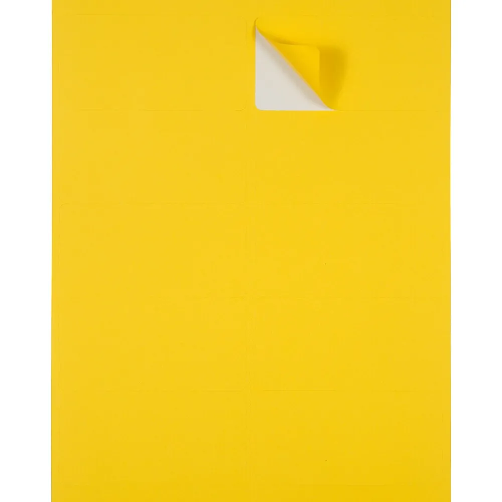 Hot JAM Paper Laser/Inkjet Shipping Address Labels, 2" x 4", , 10 Labels/Sheet, 12 Sheets/Pack (302724410) Yellow