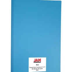 Card Stock*JAM Paper Ledger 65 lb. Cardstock Paper, 11" x 17", Blue, 50 Sheets/Pack (16728479)