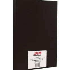 Multipurpose Paper*JAM Paper Legal Matte 8.5" x 14" Multipurpose Paper, 28 lbs., Black, 50 Sheets/Pack (64429500)