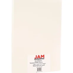 Resume Paper*JAM Paper ® Legal Strathmore 24lb Paper, 8.5 x 14, Natural White Wove, 500 Sheets/Ream (2203719139B)
